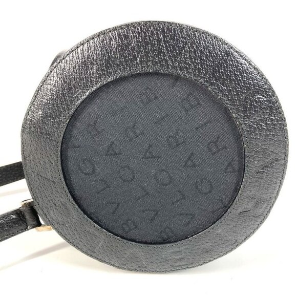 Bvlgari Handbag Logo Leather Canvas Black - Picture 4 of 9